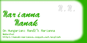 marianna manak business card